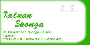kalman sponga business card