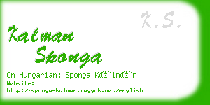 kalman sponga business card